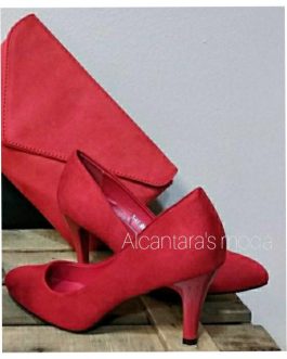 Zapato rojo mujer tacón