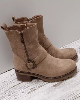 Botines con hebillas kaki