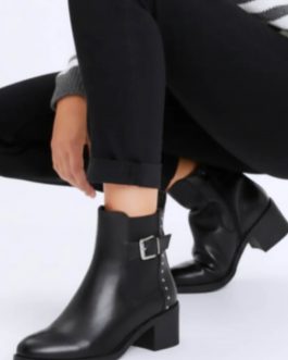 Botín negro mujer con tacón